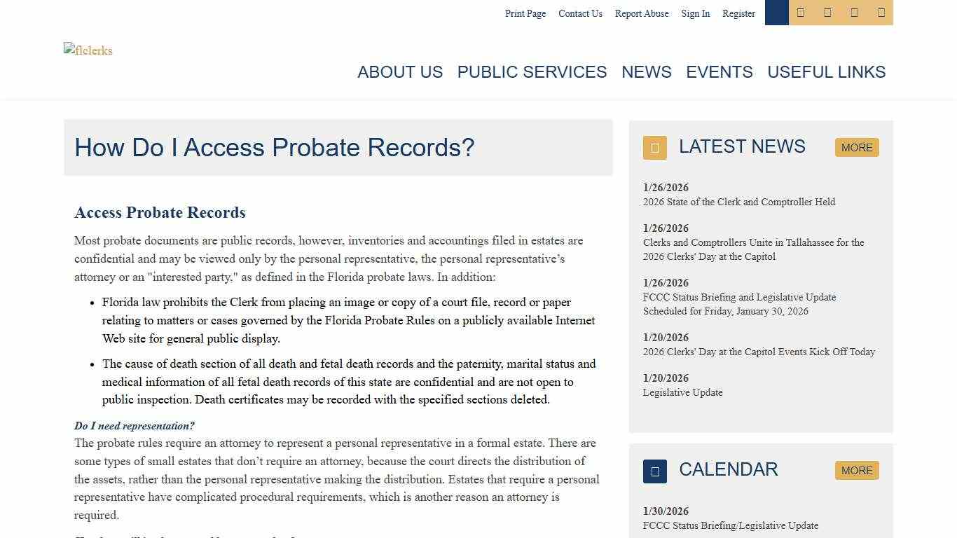 How Do I Access Probate Records? - Florida Court Clerks & Comptrollers